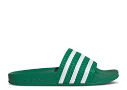 Adidas: Зелёные кроссовки Adilette