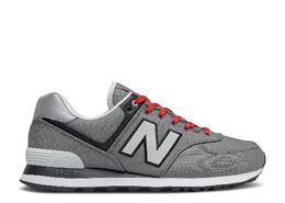 New Balance: Серые кроссовки  574