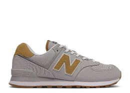 New Balance: Серые кроссовки  574