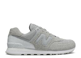 New Balance: Белые кроссовки  574