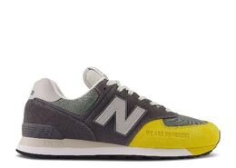 New Balance: Серые кроссовки  574