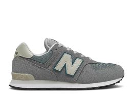 New Balance: Голубые кроссовки  574