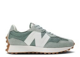 New Balance: Зелёные кроссовки  327