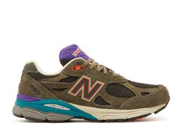 New Balance: Зелёные кроссовки 