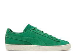 PUMA: Зелёные кроссовки  Suede Classic