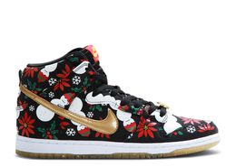 Nike: Чёрные кроссовки  Dunk High