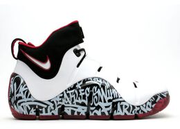 Nike: Белые кроссовки  Zoom Lebron 4