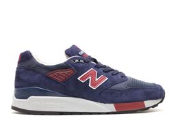 New Balance: Синие кроссовки 