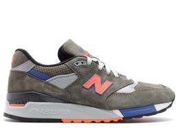 New Balance: Зелёные кроссовки 