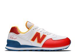 New Balance: Голубые кроссовки  574