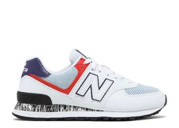 New Balance: Белые кроссовки  574