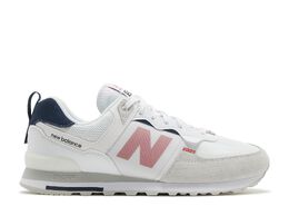New Balance: Белые кроссовки  574