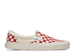 Vans: Красные кроссовки  Classic Slip On