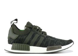 Adidas: Зелёные кроссовки  NMD_R1 Primeknit