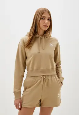 PUMA: Бежевая толстовка 