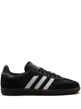 adidas: Чёрные кроссовки  Samba
