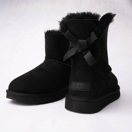 UGG: Чёрные ботинки  Bailey Bow II