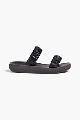 Ancient Greek Sandals: Чёрные шлёпанцы Melia