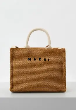 Marni: Коричневая сумка