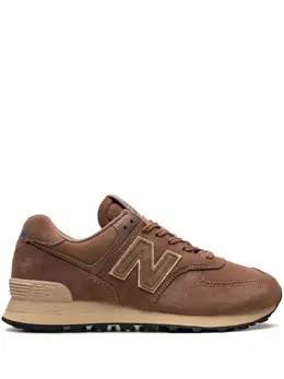 New Balance: Тёмные кроссовки  574