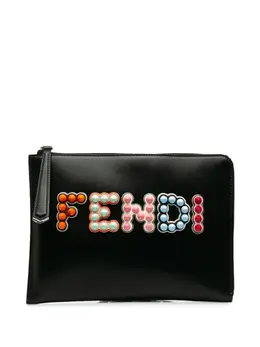 Fendi Pre-Owned: Чёрный клатч