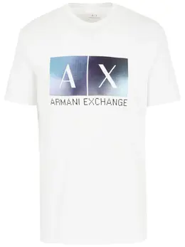 Armani Exchange: Футболка с принтом