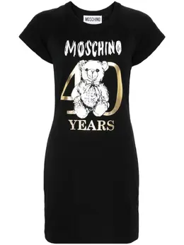 Moschino: Платье с принтом 