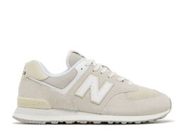 New Balance: Белые кроссовки  574