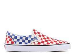 Vans: Красные кроссовки  Classic Slip On Checkerboard