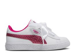 PUMA: Белые кроссовки  Basket