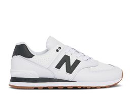 New Balance: Белые кроссовки  574