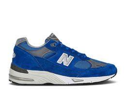 New Balance: Голубые кроссовки  991