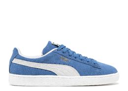 PUMA: Голубые кроссовки  Suede Classic