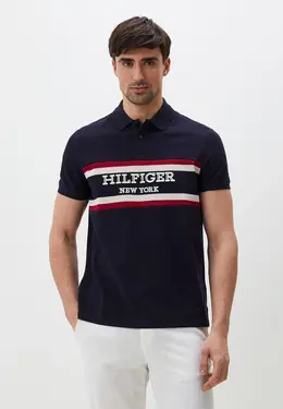 Tommy Hilfiger: Синее поло 