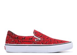 Vans: Красные кроссовки  Classic Slip On