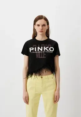 Pinko: Чёрная футболка 