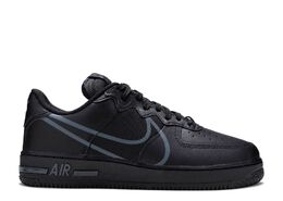 Nike: Чёрные кроссовки  Air Force 1 React