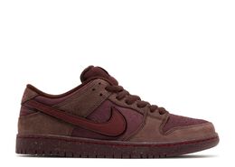 Nike: Бордовые кроссовки Dunk Low Premium SB