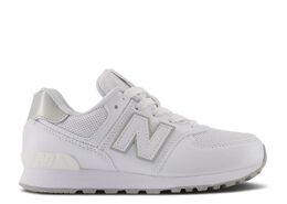 New Balance: Белые кроссовки  574