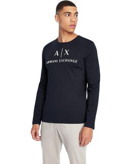 Armani Exchange: Тёмная футболка AX