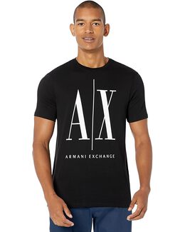 Armani Exchange: Чёрная футболка  Icon