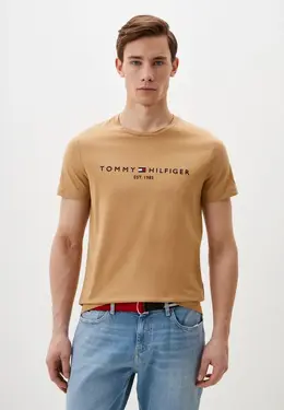 Tommy Hilfiger: Коричневая футболка 