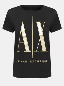 Armani Exchange: Чёрная футболка 