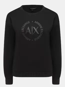 Armani Exchange: Чёрный свитшот 