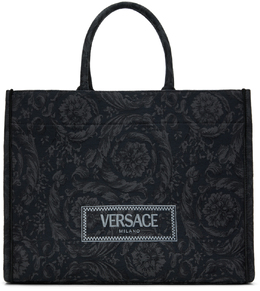 Versace: Чёрная сумка Barocco