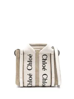 Chloé: Бежевая сумка-шоппер  Woody