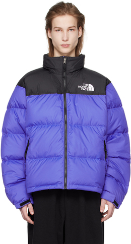 The North Face: Синий пуховик  Nuptse