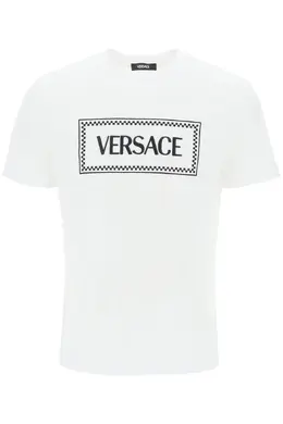 Versace: Белая футболка 