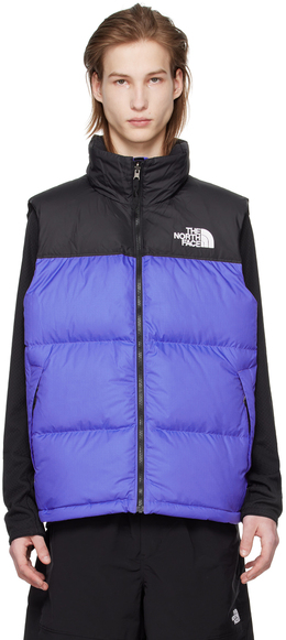 The North Face: Синий жилет  Nuptse