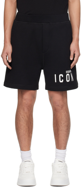 Dsquared2: Чёрные шорты  Icon